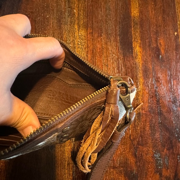 Idyllwind Cow Print Leather Wristlet - Picture 3 of 7